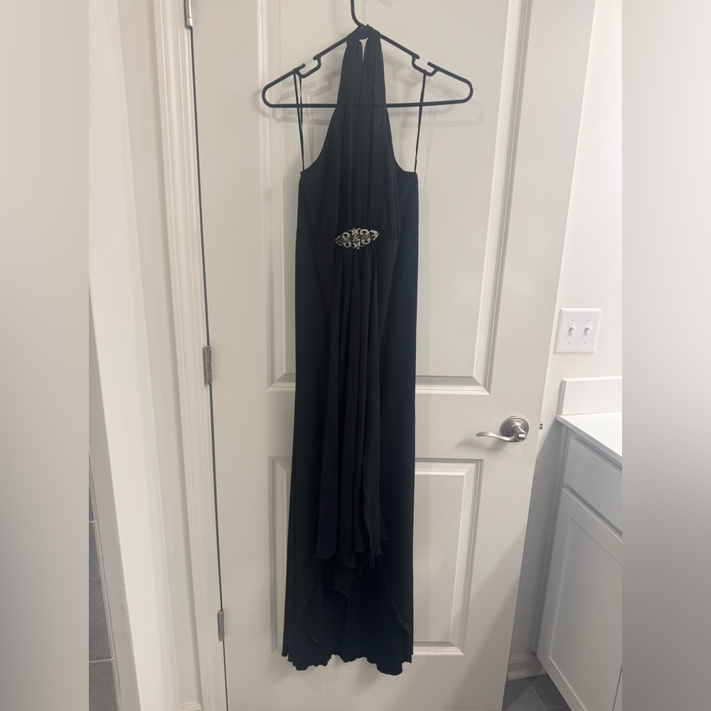 Onyx Nite Black elegant long dress.  sz 8